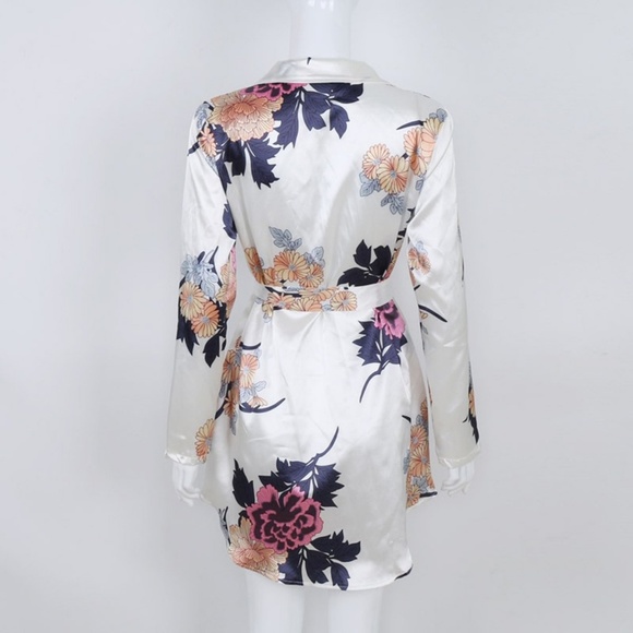 white satin t shirt dress - Picture 6 of 6